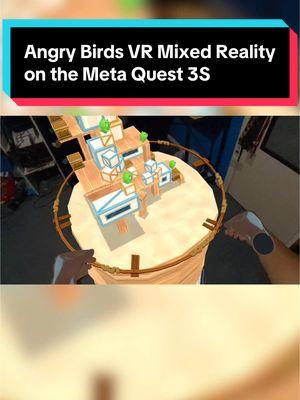 Ignore Red chilling in the background #MetaQuestAffiliate #mixedreality #angrybirds #angrybirdsvr #meta #metaquest #metaquest3s #vr #gaming 