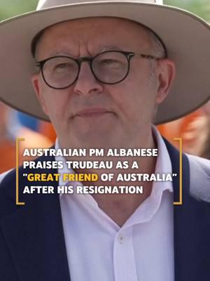 Australian Prime Minister Anthony Albanese praised Canadian Prime Minister Justin Trudeau as both a personal friend and a friend of Australia, commending his collaboration with past Australian governments and wishing him well in his future endeavors. #Trudeau #Canada #resign #Australia#AnthonyAlbanese #news #fyp #chinatrend