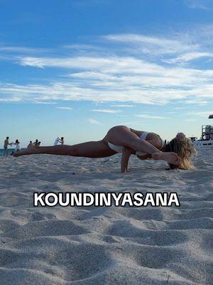 How to do Koundinyasana ☀️ #ashtanga #yoga #ekapadakoundinyasana #tutorial #koundinyasana #ukrainiangirl #yogateacher #miami #miamibeach #southbeach #florida 