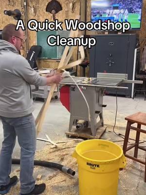 I’m not one to leave messes in my workspace. Everything has to be back in order at the end of the day. #livingouramericandream #woodworking #cleanup #polebarn #cleaning #woodshop 