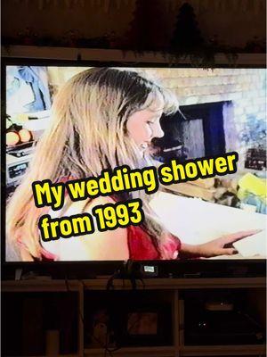 We watched home movies on our 31st anniversary of the wedding and my shower. Things were so simple in the 90’s. Look at that luggage🤣 #homemovie #vhs #super8 #90s #vintage #90sthrowback #wedding #old  #fyp #anniversary 