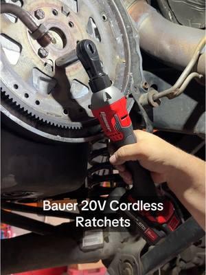 The Bauer 3/8” & 1/2” 20V Ratchets deliver the power and speed of a pneumatic tool in a cordless package. Priced at $59.99 each (tool only.) #Bauer #Ratchets #PowerTools