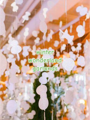 Custom falling pin garlands to add to the winter wonderland effect a @pinterest holiday event with @Glow Events 📌 #corrieincolor #laartist #garlands #winterwonderland #pinterest 