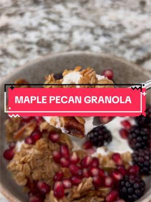 Justice for pecans!! Also please don’t come for me for using a too small bowl lol. 🙃 THISSSSS. This granola y’all. It’s so good, someone please take it from my pantry because I can’t stop eating it. Here’s what you’ll need: 3 cups rolled oats 1 ½ cups pecans, roughly chopped ⅓ cup pepitas ¾ cup flaked coconut, sweetened or unsweetened ¾ teaspoon fine sea salt ½ teaspoon ground cinnamon ½ cup coconut oil, melted ½ cup pure maple syrup 1 teaspoon vanilla extract or vanilla bean paste For the full written recipe, click the link in my bio or visit flavorfulife.com! This is perfect for meal prep, easy breakfasts or a delicious snack, hands up if you’re going to make it! #homemadegranola #granolarecipe #allfoodsfit #eatbetternotless #healthynothungry #whatieat #dietitiansontiktok 