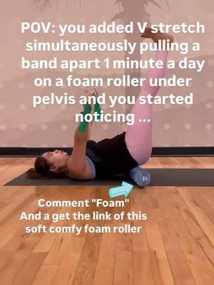 You just added the V Stretch with an elastic band to your daily routine, and WOW, what a difference it’s making! 🙌🏼  Imagine lying on your foam roller, feeling the gentle support under your pelvis, while you dive into this powerful combo of stretching and strengthening. With each breath, you're not just feeling the burn; you're feeling EMPOWERED! 🔥💪🏼  Here’s how the magic unfolds:  1. You begin in a serene Butterfly position, letting your knees gently open as you focus on your breath. 🌸 2. With a deep inhale, you smoothly transition into the V Stretch, legs extended, toes pointing forward, and the resistance of the elastic band pulling apart in your hands. Talk about a full-body connection! 💖  3. As you hold the stretch, feel your core engage and those inner thighs awaken. The tension starts to melt away, and your pelvic floor is thanking you! 🙏🏼✨ Can you feel how this simple routine not only strengthens your core but can also lead to less back pain and easier movement throughout your day? 🚀 Plus, it’s a great way to unleash your inner strength and bring a sense of empowerment to your life!  Join me for a FREE workshop where we’ll dive deeper into pelvic floor and core strength! Comment "workshop" below if you're ready to unlock the secrets to recovery and holistic wellness. 💬🎁  Type "Foam" in the comments to reserve your spot for our exclusive pre-order sale my specially crafted foam roller—available in two sizes and firmness options! 🙌🏻 After a year of thorough research, I'm excited to present our foam rollers in two convenient sizes: 🔹 3-inch: Ideal for beginners addressing lower back discomfort.  🔹 6-inch: Designed for those focused on strengthening their pelvic floor muscles. Choose your preferred firmness:  💜 Purple: Soft and flexible for gentle support.  💙 Blue: A supportive yet softer option to assist you on your journey.  Let’s embrace this journey together and empower ourselves one stretch at a time! Who’s in? 🙋‍♀️💖  #PelvicFloorStrength #CoreWorkout #VStretch #FeelEmpowered #WellnessJourney #StretchAndStrengthen #JoinTheMovement Are you ready to learn more today ?