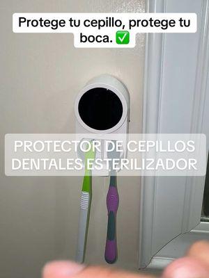 Mantén tu cepillo a salvo de las bacterias con este esterilizador #cepillos #cepillosdedientes #esterilizadordecepillos #toothbrush #toothbrushsterilizer #baños #hispanic #latinostiktok #fyp 