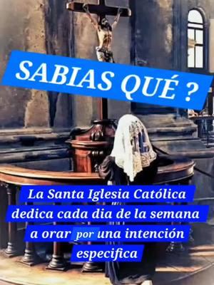 LA IGLESIA CATÓLICA DEDICA CADA DIA DE LA SEMANA A ORAR POR UNA INTENCIÓN ESPECIFICA #CapCut #catolicos_por_amor #catholictiktok #catholic #ejercitomariano #alygy_lavozdeldesierto #catolicasoy #catolicosoy #paratiiiiiiiiiiiiiiiiiiiiiiiiiiiiiii #paratii #parati #catolicostiktok #jovenescristianos #jovenescatolicos #cristianos #catholictiktok #catholic #cristianos 