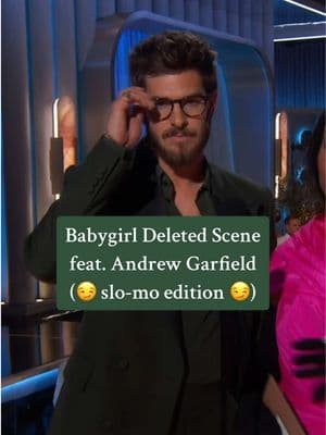 HAH I’M UNWELL & made a slo-mo edition. Ya welcome 😘🥵😮‍💨😩 Newly released deleted scene from Babygirl feat., what's that? Andrew Garfield? Sorry? Oh, it's specifically just Andrew Garfield presenting at the Golden Globes? Got it. at *some of my best work. thank me later.  #andrewgarfield #button #goldenglobes #glasses #awardshow #popculture #babygirl #fatherfigure