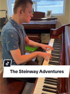 The Steinway Adventures 🎹 Day 1,760 Feel Good Songs. Tyson was super excited to go visit a Steinway store today. Here Tyson performs his own composition, The Steinway Adventures. #piano #blind #blindpianist #blindmusician #steinway #steinwayandsons #steinwaypiano 