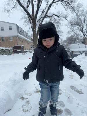 My big boy 🥹❤️❄️ #snow #snow2025 #snowday #snowman #snowstorm #toddlersoftiktok #toddlertok #snowtok #snowtiktoks @Ryan Fries 