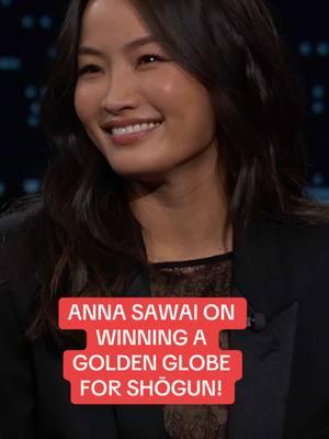 #AnnaSawai on winning a Golden Globe for #Shogun! 