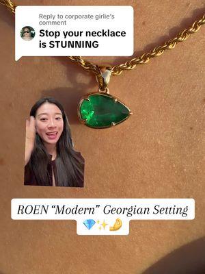 Replying to @corporate girlie #greenscreen #greenscreenvideo nothing beats a fine natural emerald 🥺🤌✨ — I created this as a one off bespoke piece for my mom, but it’s available to create and customize as a pendant or ring with your diamond or gemstone of choice! #customjewelry #roennyc #zendayaengagementring #naturalemeralds NYC jeweler 