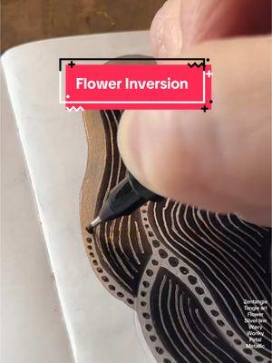 Flower Inversion #onthisday #zentangle #untangling #flower #floral #easyart #easyarttutorial 