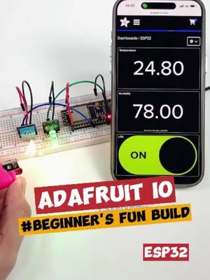 DIY IoT Dashboard with ESP32 and Adafruit IO in Minutes! Pt.2  #DIY #arduino #electronics #STEMTok #sunfounder #esp32  #iot 