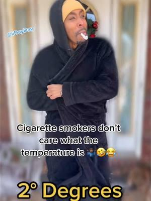 Smokers don’t care about the temperature #iidayday #foryou #foryoupage #gelo #liangeloball #winter #winterstorm #smoker 