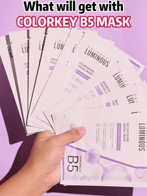 Kalau nak kulit cantik, makeup pun on point⁉️ Gunalah Colorkey B5 facial mask~ Sebab dia dapat hydrate kan kulit… Lelaki perempuan pun boleh guna tau💓 #colorkey #colorkeymalasia #kulitglowing #tawaranhebat #megasales