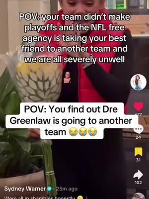 I just spiraled after watching this video 😭😭😭 not Dre Greenlaw!! What a tremendous loss 😭😭 Dang it Niners! The one player we needed to keep! I wish him and his family well wherever they land. I’m losing sleep over this tonight. L#greenscreen #niners #49ers #sanfrancisco49ers #dregreenlaw #freeagency 