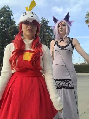 I totally didnt make @redbowen do dance trends with me 🥰 Nope. Couldn't be me. #animeimpulse2024 #animeimpulse #pokemon #fuecoco #espeon #dancetrends 