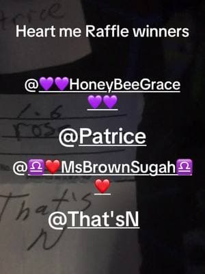 Winners of the daily heart me raffle congrats #kingdmiles #heartme #prize #game #winners #heartmeraffle #toptiercrypto 