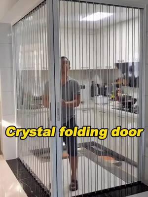 Crystal folding door,Practical and easy to install. #foldingdoors #pvcdoor #partitiondoor #pvcfoldingdoor #partitiondoor #aluminum #factory #deco #tottme #tottmetal