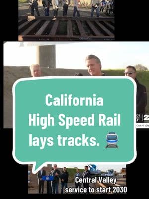 One more step closer! Some high speed rail is better than no high speed rail! #california #fyp #ca #highspeedrail #publictransportation #trains #train 