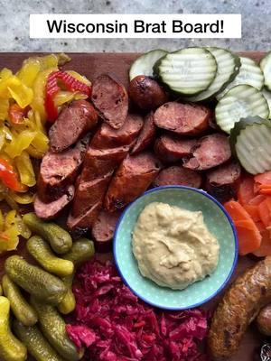 Brat Board Recipe Below ⬇️ Grab a BIG plate, cutting board or platter and load it up with the following: -Philly Cheesesteak Brats -Dill Pickle Mustard -Sauerkraut -Jalapeno Cheddar Brats -Gherkins -Beet Sauerkraut -Dill Pickle Chips -Stone Ground Mustard -Pickled Carrots -Fire Roasted Peppers -Red Wine Italian Brats -Pickled Banana Peppers Any suggestions for additional items we should add to our next brat board? Drop them in the comments below! 👋🏻 We’re the @midwestmunchers We’re just over here livin our best Midwesty life with our three pups in a tiny Wisconsin town. 👫🧀🐶 Follow us for more Midwest food & travel! . . . . #wisconsin #wi #wisco #brat #travelwisconsin #discoverwisconsin #wisconsingirl #wisconsinlife #wisconsinliving #midwest #midwestliving #midwestisbest #wisconsinblogger #chicagoblogger #midwestblogger #puremichigan #wisconsindells #wisconsinphotographer #wisconsinoutdoors #wisconsinfoodie #midwestmom #wisconsinmom 