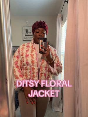 I didn’t think it would fit. Florals for the win! #jacket #jackets #jacketseason #floraljackets #lightweightjacket #coatseason #coats #ditsyfloral #womensjacket 