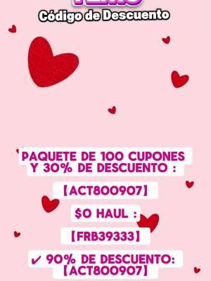 Tengo descuentos especiales para la venta💗 del Día de San Valentín de Temu, use el código【act800907】 para un paquete de cupones de descuento $100 y un 30 % de descuento adicional. 🔗 en bio🔥¡¡SOLO para usuarios de la nueva aplicación TEMU!! 🔥 #temu #velentines #velentinesday #foryou #vday #c4c #temucoupon2025 #codeforcode #sale #coupon#valentinesday2025 #VDayOutfit #outfitideas#temuholidayfinds #temuholidayseason 