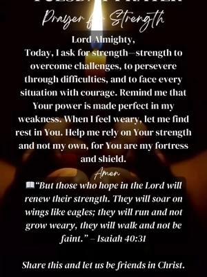 Good morning prayer for Tuesday Jan 7,2025. Prayer Eps7 Pray Daily Pray ❤️🙏🏽 #womenwhopray #womanoffaith  #godfearing #legacybuilding #influencer #bawseladyrella  #leadersinheels #empowerher #bosschic #bossladystatus #bossladymindset #sheboss #ladypreneur #ceomindset #hersuccess #girlpreneur #womenceo #womenceomindset #godisabouttodoit #Godandgoals #kindompreneur #godpreneur #hustleandhelp  #ceoofmylife #beyourownboss #womenwhopray  #womenempowerment #tiktokpartner #tiktokinspiration #tiktokmotivation #LifeOnTikTok #tiktokforgood #mompreneur #fyp #foryoupage 