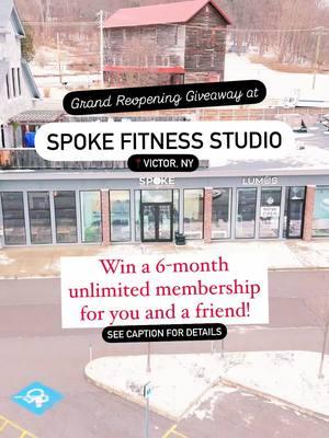 🚨Grand Reopening Giveaway Alert for you and a friend! 💪💦 We’re partnering with @Spoke Cycle and Fitness Studio to give away a 6-month unlimited membership for you + a friend!!  👉 To enter: https://www.instagram.com/reel/DEhqLfSuEXr/ (linked from profile) ⭐️ Winner will be announced on Friday.  BIG NEWS! The OG Spoke location, where the #sweatparty began, is better than ever! After some incredible renovations & a fresh rebrand, we’re excited to invite everyone to Spoke Fitness Studio’s grand reopening celebration on January 11th & 12th!  Get ready for:🔥 20-minute demo classes of Pilates, cycle and bootcamp! 🛍️ Amazing vendors 💰 Special deals, including FREE unlimited classes happening this week...and so much MORE!  #thisisroc #thingstodoroc #rochesterny #spokefitness #sweatparty #visitroc #explorerochester #roctopshots #westernny #rochester