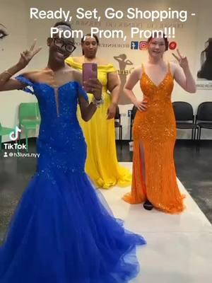 Ready, Set, Go Shopping - Prom, Prom, Prom!!! #derniercrigowns #derniercrigownstanger #prom #prom2025 #prom2k25 #promgowns #promdresses #royal #yellow #orange #fy #fyp #GreenScreenScan #reels #gowns #dresses #plussize 