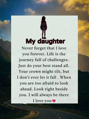 When you are too afraid to look ahead ❤️ #daughter #foryou #fyp #beautifuldaughter #daughterlove #motherdaughter #family #babygirl #messageforyou 