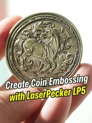 Coin embossing with LaserPecker LP5 #laserpecker #laserpeckerlp5 #laserengraver #coinembossing #coincollection #diyproject #craftingideas #SmallBusiness #handmadegifts #personalizedgifts 