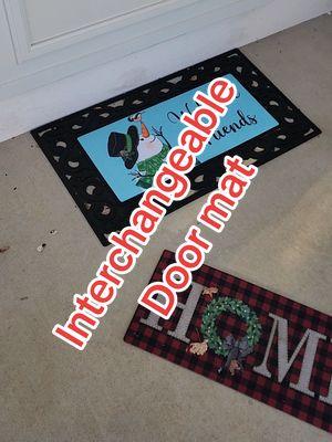 I felt like it had to be done.   Hello winter #interchange #interchangeable #doormat #doormats #newyearnewaura #mademyyear #evergreen 