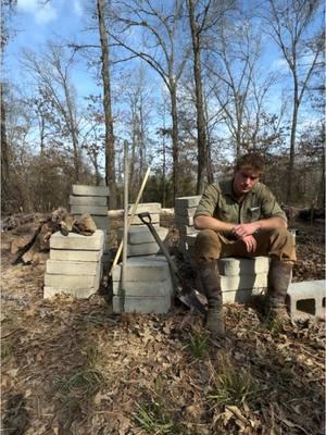 Building a Log Cabin by Hand Part 2! Today we are installing the concrete pads we are going to use to support the logs. Its grueling work but we need stack the concrete pads along the perimeter of the log cabin to keep it from rotting! Follow for more! #logcabin #cabin #Outdoors #cabinlife #rdr2 #bushcraft #handtools #countrytactical #crosscutsaw  #survival 