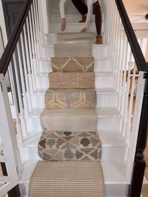 All opinions and advice welcome lol which one would you choose?! So excited to install a stair runner soon ❤️🙌 #stairs #stairrunner #stairdesign #diyhome 