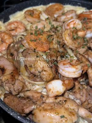 Homemade Chicken & Shrimp Alfredo. Make that sauce from scratch 💁🏾‍♀️ #fyp #alfredo #pastafettuccine #pasta #fettucinealfredo #shrimppasta #chickenpasta #shrimp #pastarecipe #alfredosauce #alfredorecipe #fyp≥ #fypage #foodtiktok #foodrecipe Homemade chicken and shrimp Alfredo pasta #pasta #Dinnerldeas #dinnerrecipes #EasyRecipe #quickrecipes #pastarecipe #chickenalfredo #fettucinealfredo #cooking #sahm #wifey #chef #relationshipgoals #couplesgoals #foodies #creatorsearchinsights #fyp #fyp #AlfredoLovers #SoulFoodCooking #EasyDinnerldeas #ShrimpRecipe #ChickenRecipe #Foodie #TikTokEats #FamilyDinner"