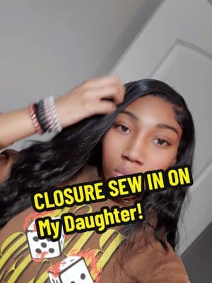 Closure sew in for the KID! #closuresewin #closure #4x4closuresewin #4x4closure #sewin #sewinclosure #hairtoks 