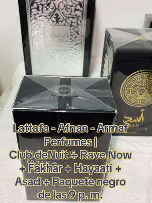 #Lattafa -#Afnan - #Armaf #Perfumes |
 #ClubdeNuit + #RaveNow + #Fakhar + #Hayaati + #Asad + #negro #delas #9pm #oudlash #newyear2025 #TikTokShop 