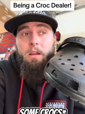 Being a Croc Dealer! Get some Crocs right here on the TikTok shop! #Crocs #RickyBobby #taladeganights #Shoes #Clogs 