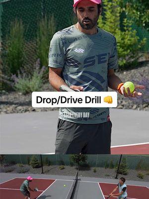 Being able to adjust to both offense and defense is an important pickleball skill, and knowing when to drive the ball and when to drop the ball is a part of that 💬 Pickleball coach Jarrett Chirico will take you through a drill to improve both your offensive and defensive shots 📈 #pickleball #pickleballislife #pickleballlessons  