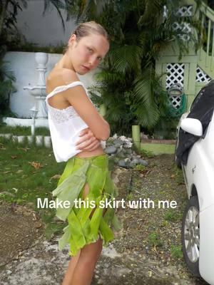 Wow i literally look like i should be in castaway but were not gonna talk about that #clothing #skirt #DIY #leaves #design #fashion #meow #what #is #goingon #ideas #finds #style #outfit #lalala #fyp 