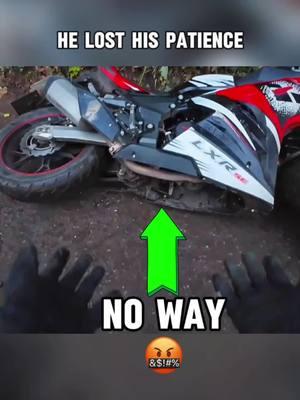 He lost his patience #motorcycle #motovlog #moto #crashed #150cc #fyp   