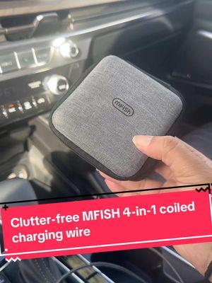 Introducing the ultimate charging solution: the mfish 4-in-1 coiled charging wire! Say goodbye to tangled cables and hello to effortless connectivity. With its sleek design and four interchangeable tips, this charging wire is perfect for all your devices. Whether you're at home, in the car, or on the go, keep your gadgets charged and ready with the convenience of mfish. Experience the freedom of versatility and never run out of battery again! #mfish #mfishcharger #interchangeable #carcharger #coiledcharger #car #carorganization #TikTokShop #tiktokfinds #carphonecharger #phonecharger #usb #usbc 