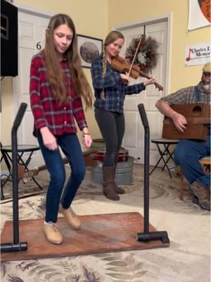 This girl can dance! 👣 #oldtime #flatfoot #buckdance #clogging #banjo #fiddle 