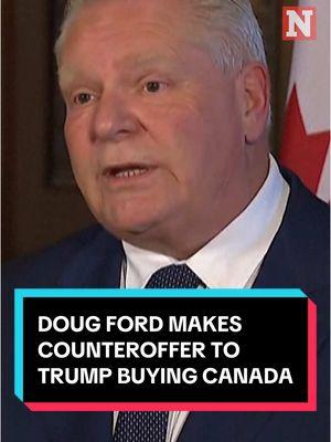 Doug Ford Fires Back At Trump's Canada Grab: 'Never Ever Happen' #Ontario Premier Doug Ford gave #DonaldTrump a "counteroffer" as the President-elect repeatedly calls #Canada the "51st state" of America. "How about if we buy #Alaska? And we'll throw in #Minnesota." #news #newsweek #politics 