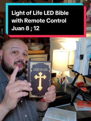 @mrwhale Light of Life LED Bible with Remote Control. Biblia LED Luz de Vida con control remoto. #ledbible #bibleverses #estudiobiblico #biblia #juan812 #john812 #Dios #lightoflifebiblebooklight #luzdevida #evangelio #cristianostiktok #catolicos_por_amor 