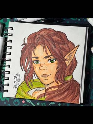 @Coffee & Chaos Magic ☕️  Deyanira: Wood Elf Ranger  #dungeonsanddragons #elf #ranger #drakewarden #selune #warden #art #woodelf #artistsoftiktok #dnd #dndtiktok #descentintoavernus #oc #sketch #artist #drawing #fun #enjoy #ttrpg #campaign #hells 