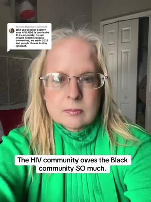 Replying to @Mzporter When i was getting my degree a decade ago i did a paper on the radical HIV movement of the 80s. Who was at the forefront? The black community whose parents fought and organized for civil rights.The rest of us just followed along! We owe them and the gay#womensupportingwomen #womenempowerment #aids #hivpos #aidsawareness #disabled #blacklivesmatter #BlackTikTok 