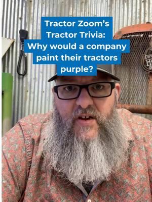 Why would a tractor company paint their tractors purple? #tractortok #farminglife #tractor #tractortrivia #farmequipment #tractortuesday 